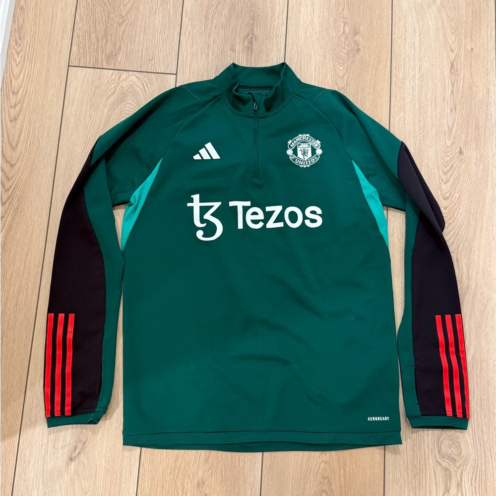 Adidas Green and Black Manchester United Training Top